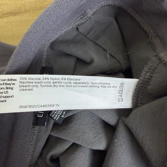 Eileen Fisher Pants Womens Small Gray Pull On Stretch Career Viscose Tapered 28" - Picture 9 of 9